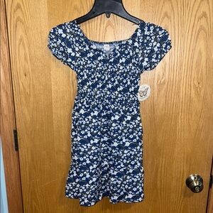 Sweet Butterfly Floral Blue Kids Dress‎ NEW Size 6x Stitch Fix Kids elastic